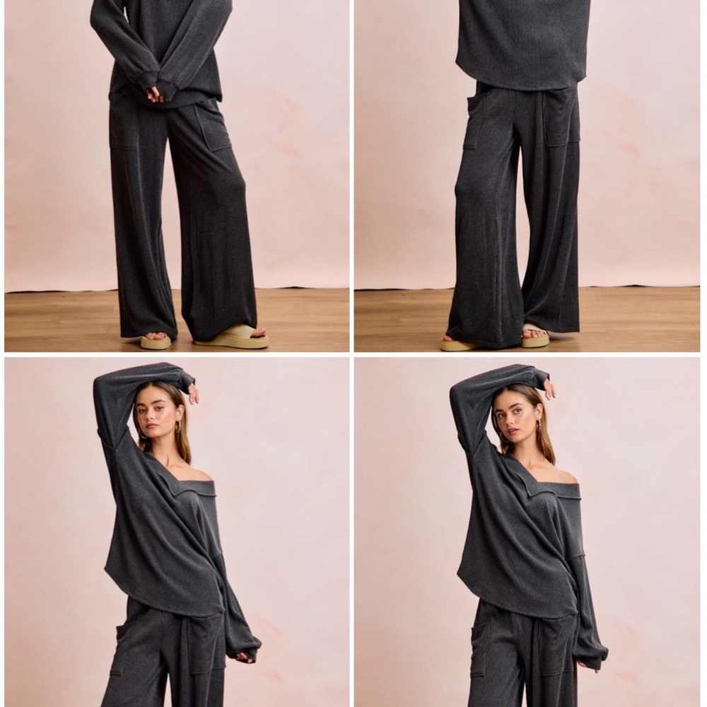 BiBi Women's Charcoal Gray Lounge Set